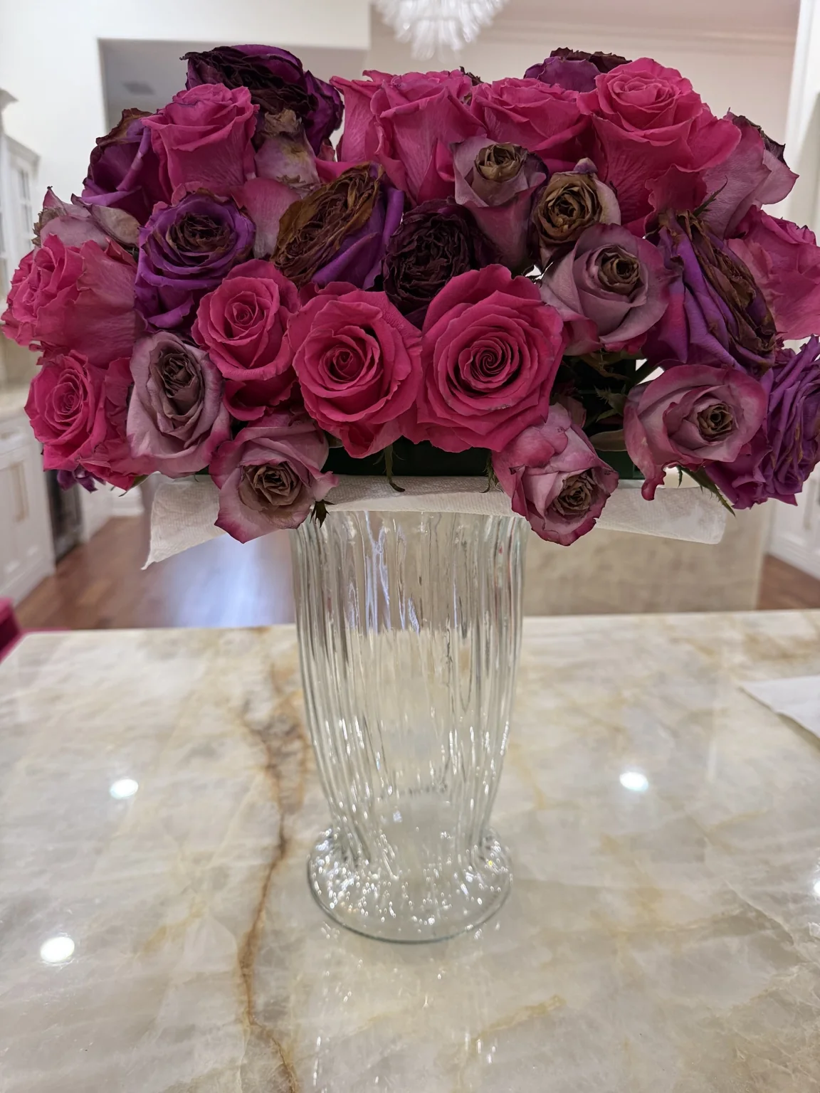 Birthday Party: Jewel-toned rose arrangement